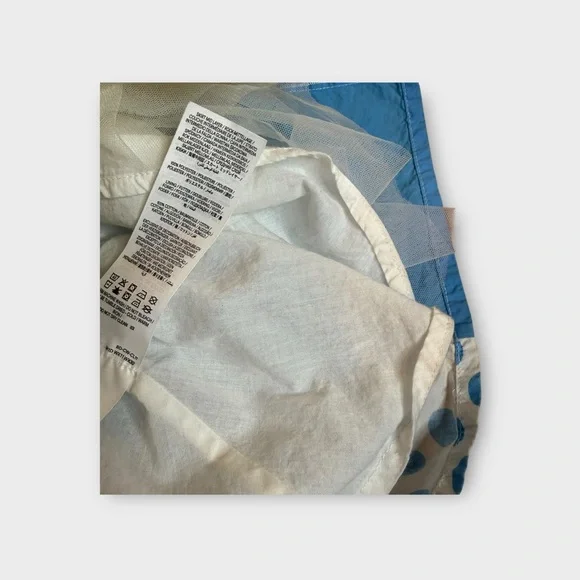 Mini Boden Polkadot Striped Rainbow One Shoulder Woven Dress - Picture 7 of 8